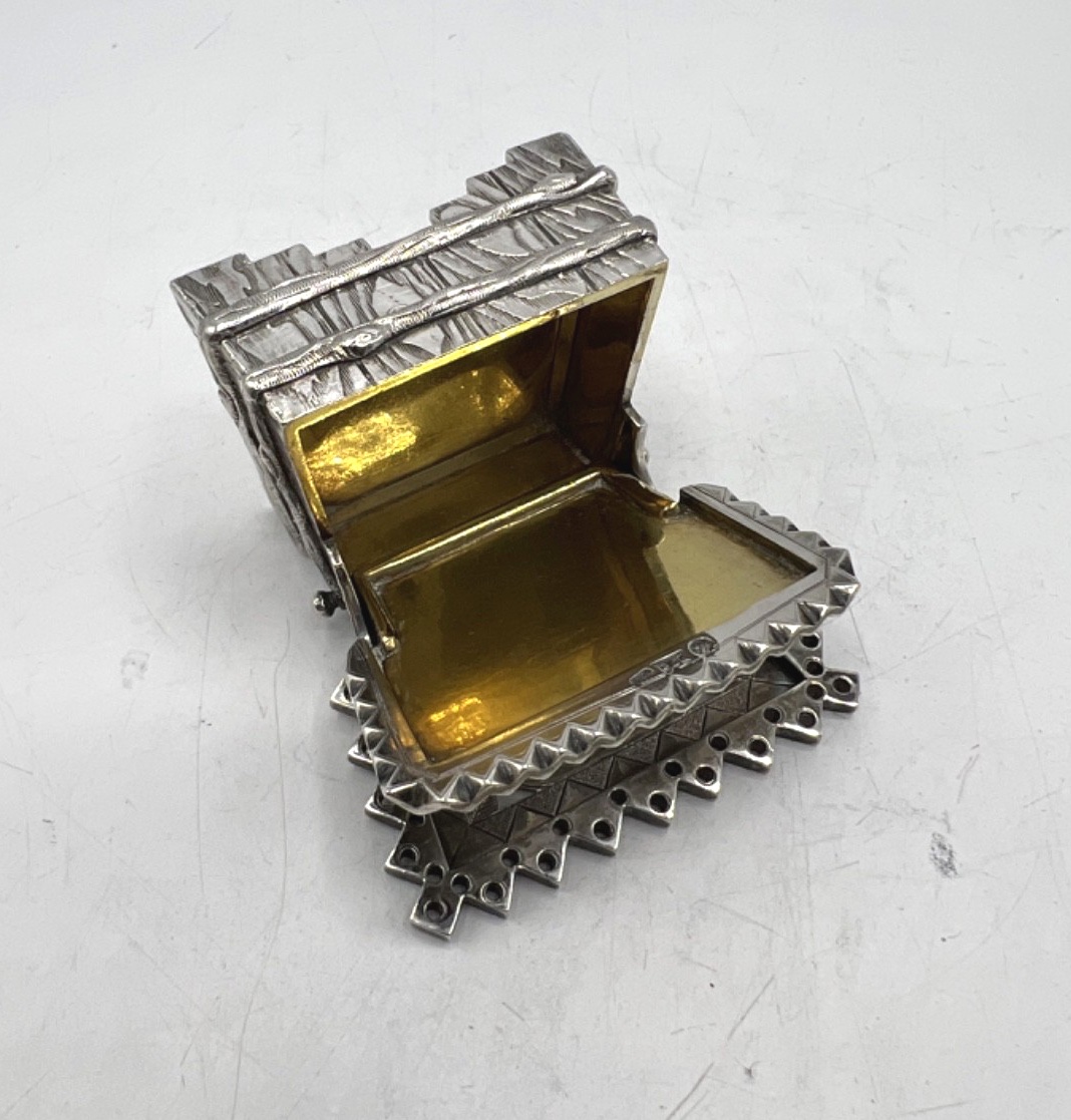 Saleron fauteuil en argent massif et vermeil, 19ème siècle, Russie-photo-3