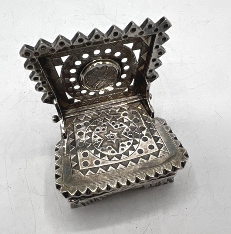 Saleron fauteuil en argent massif et vermeil, 19ème siècle, Russie-photo-4