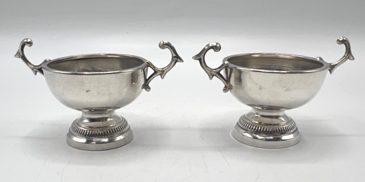 Pair Of Miniature Wedding Bowls Forming Salerons