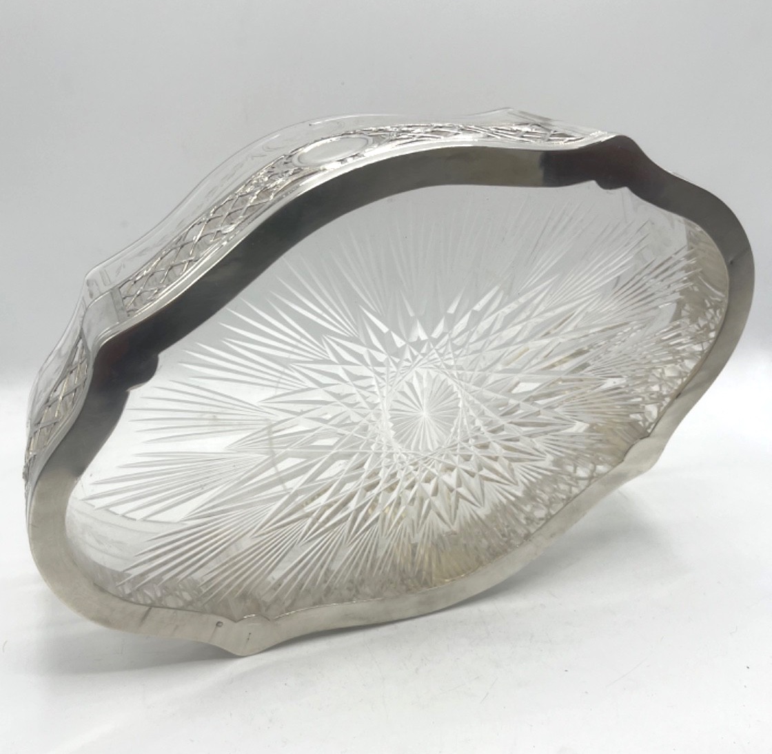 Planter - Centerpiece In Sterling Silver And Crystal-photo-3