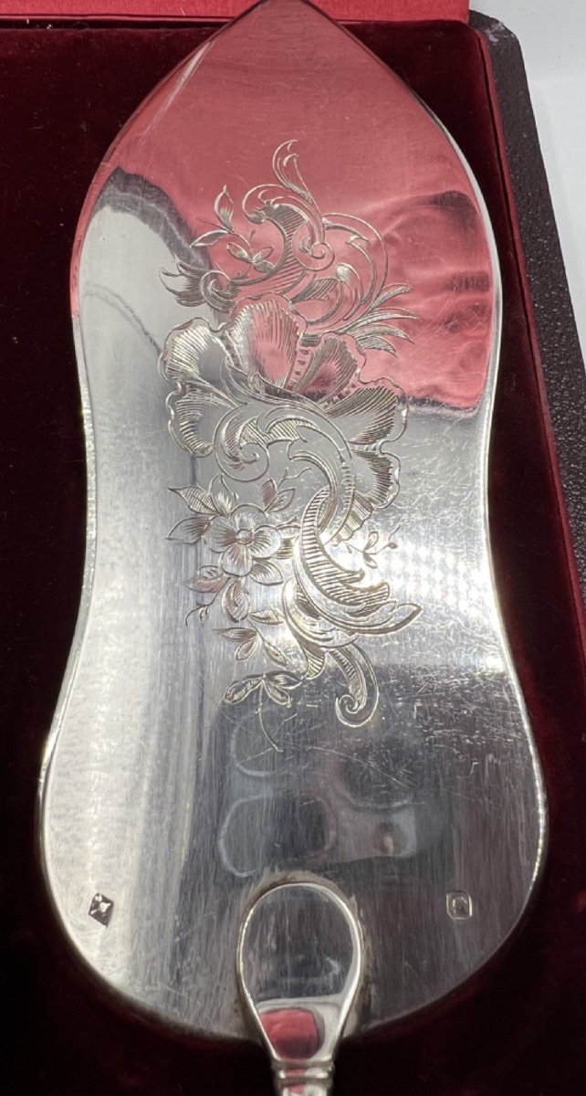 Coffret de 7 pièces de service en argent massif-photo-4
