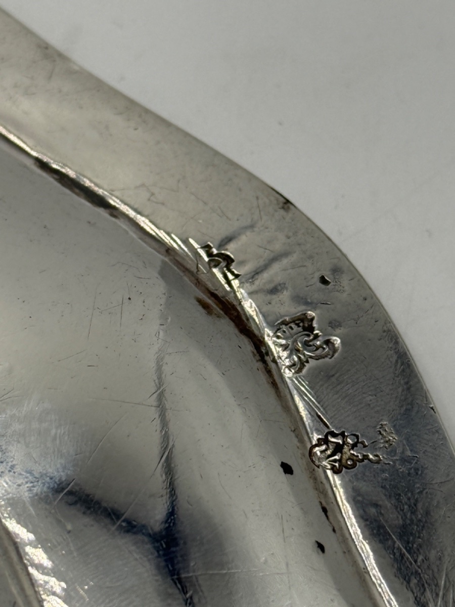 18th Century Round Platter In Sterling Silver-photo-4