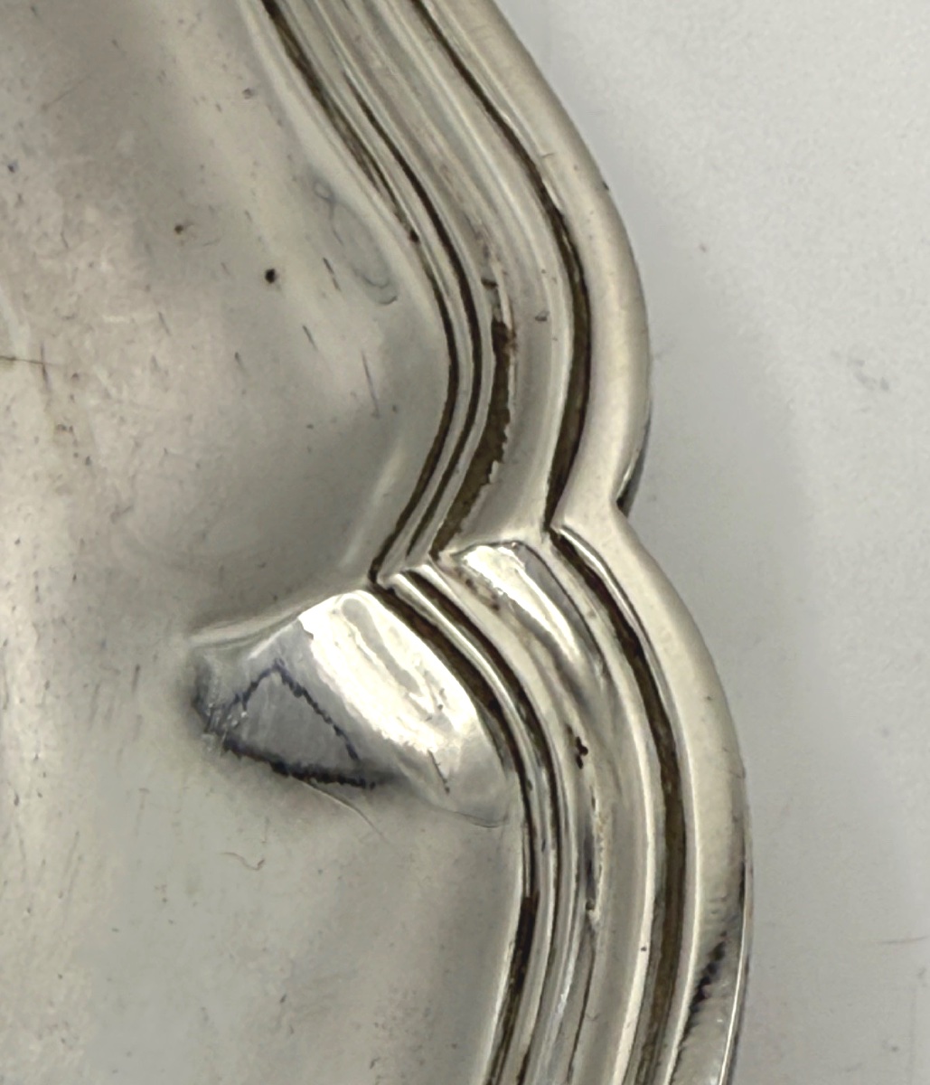 18th Century Round Platter In Sterling Silver-photo-1
