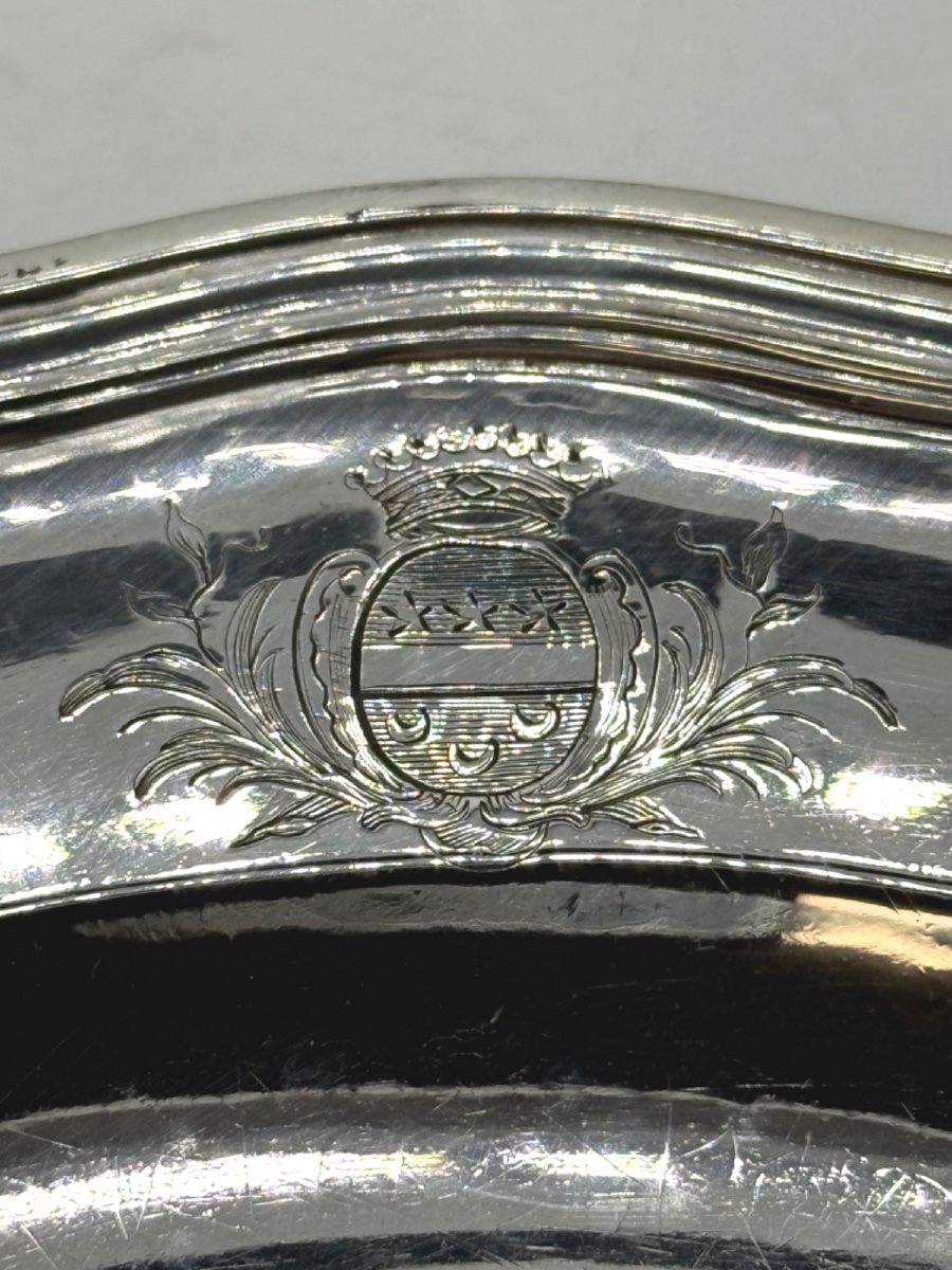 18th Century Round Platter In Sterling Silver-photo-2