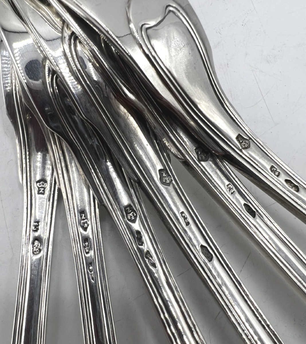 Suite Of 6 Pieces Of 18th Century Solid Silver Flatware-photo-4