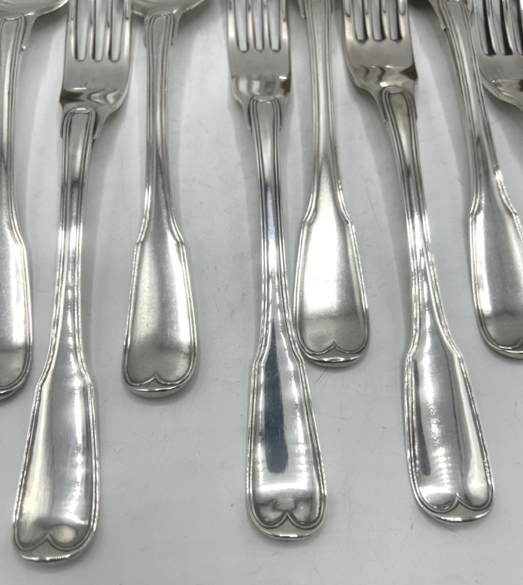 Suite Of 6 Pieces Of 18th Century Solid Silver Flatware-photo-3