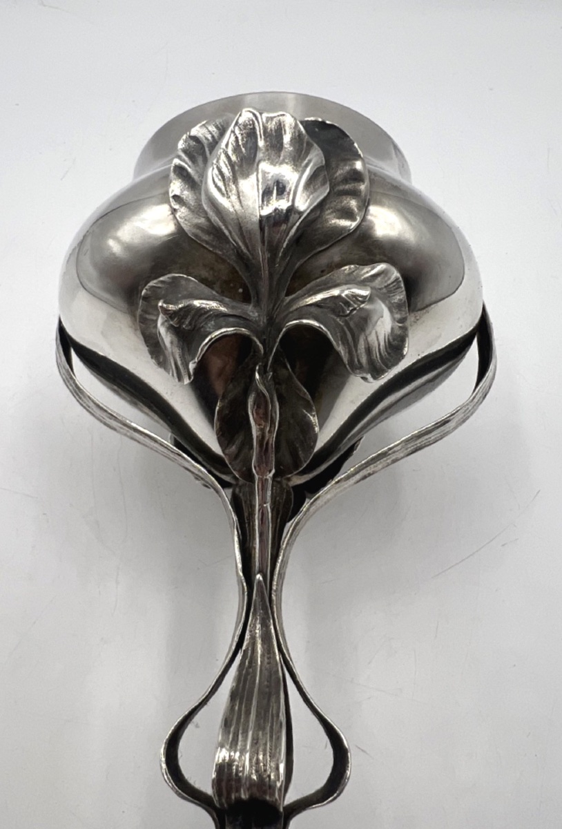 Coupe en argent massif et vermeil Art Nouveau, couronne royale-photo-1