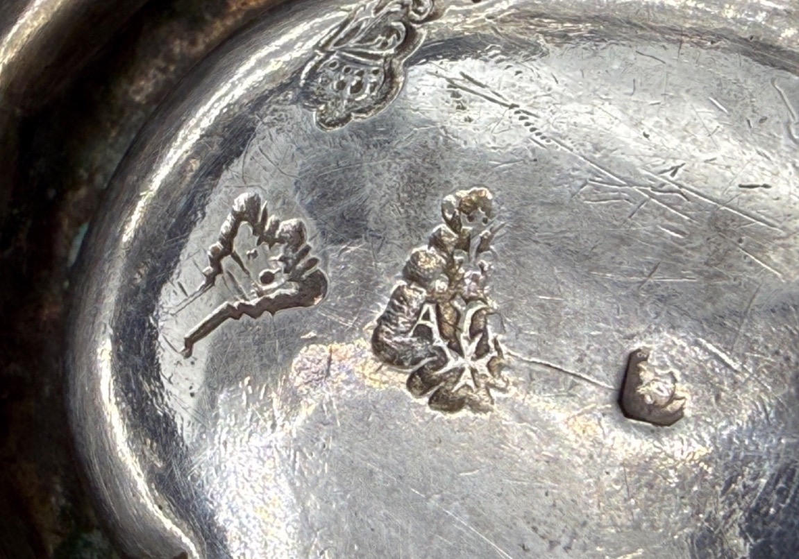 Solid Silver Saleron 18th Century-photo-2