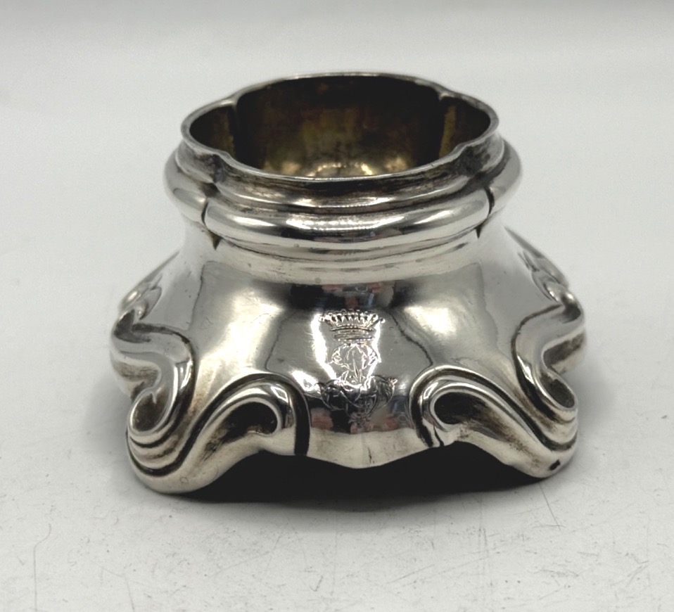 Solid Silver Saleron 18th Century-photo-3