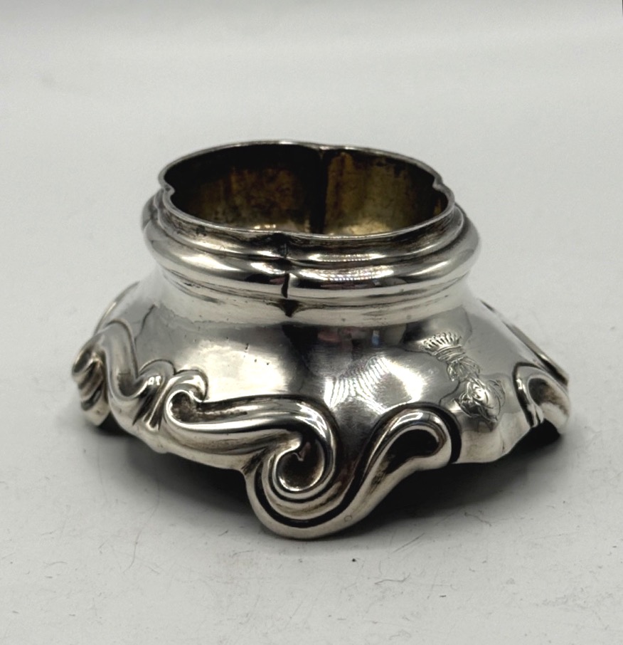 Solid Silver Saleron 18th Century-photo-4