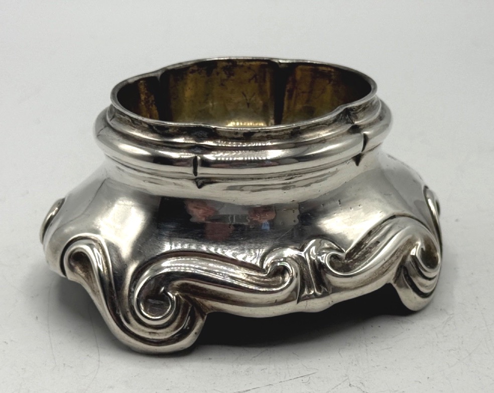 Solid Silver Saleron 18th Century-photo-5