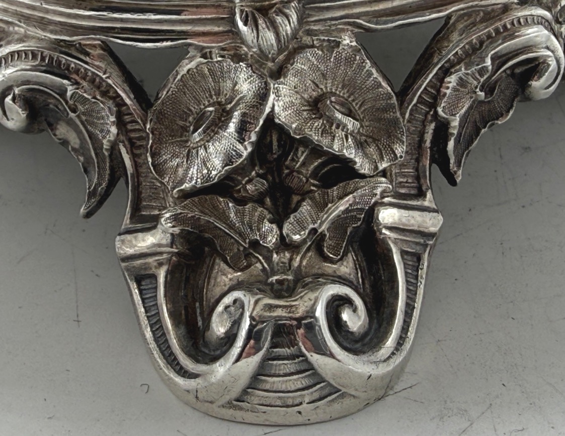Teapot In 19th Century Sterling Silver, Naturalistic Design-photo-6
