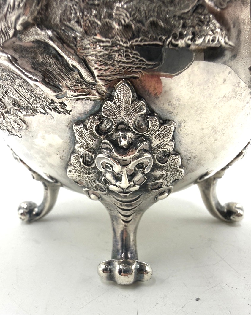 Solid Silver And Vermeil Pitcher Decorated With Stag And Mascarons-photo-6