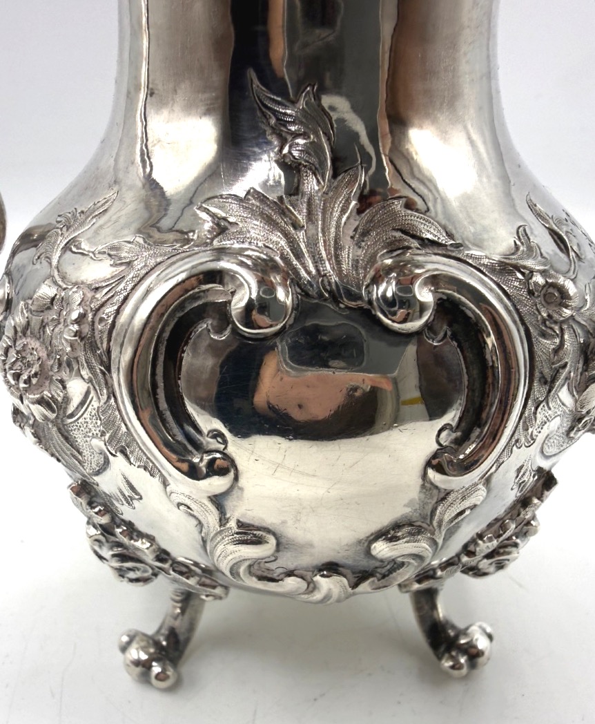 Solid Silver And Vermeil Pitcher Decorated With Stag And Mascarons-photo-7