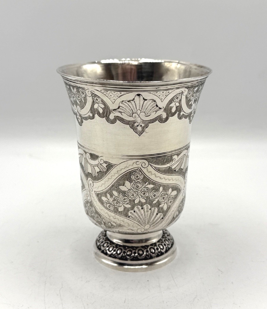 Solid Silver Tulip Tumbler 18th Century Paris By Fontaine-photo-4