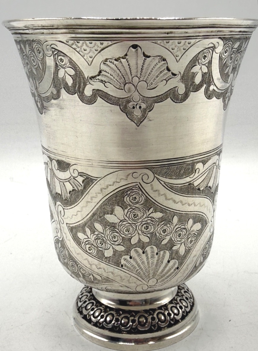 Solid Silver Tulip Tumbler 18th Century Paris By Fontaine-photo-1