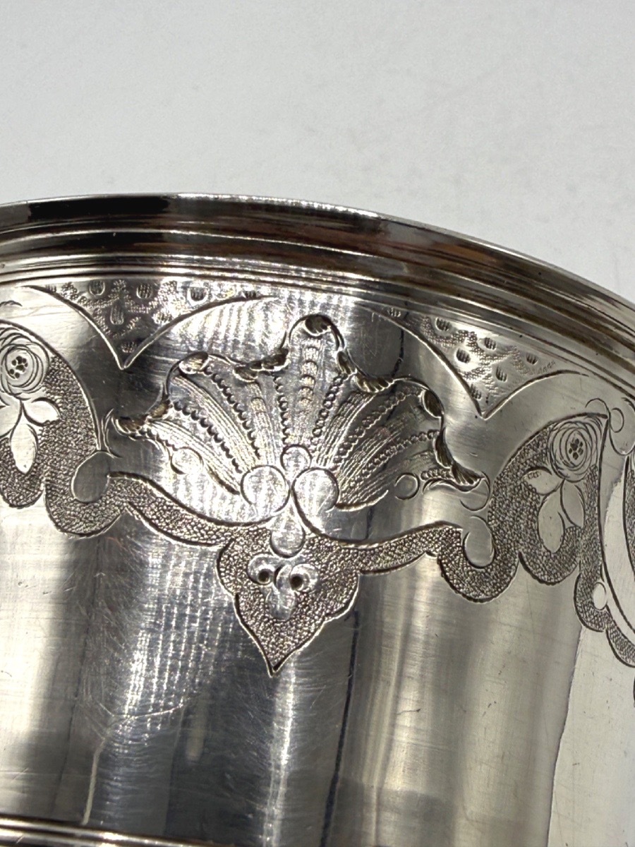 Solid Silver Tulip Tumbler 18th Century Paris By Fontaine-photo-6