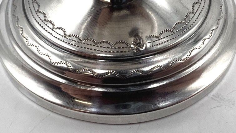 Coupe piédouche ou calice en argent massif-photo-2