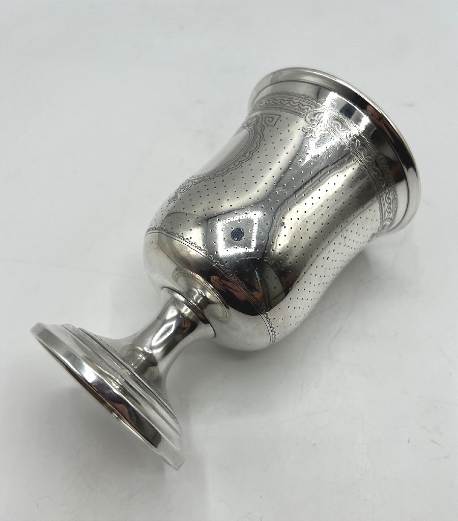 Coupe piédouche ou calice en argent massif-photo-3