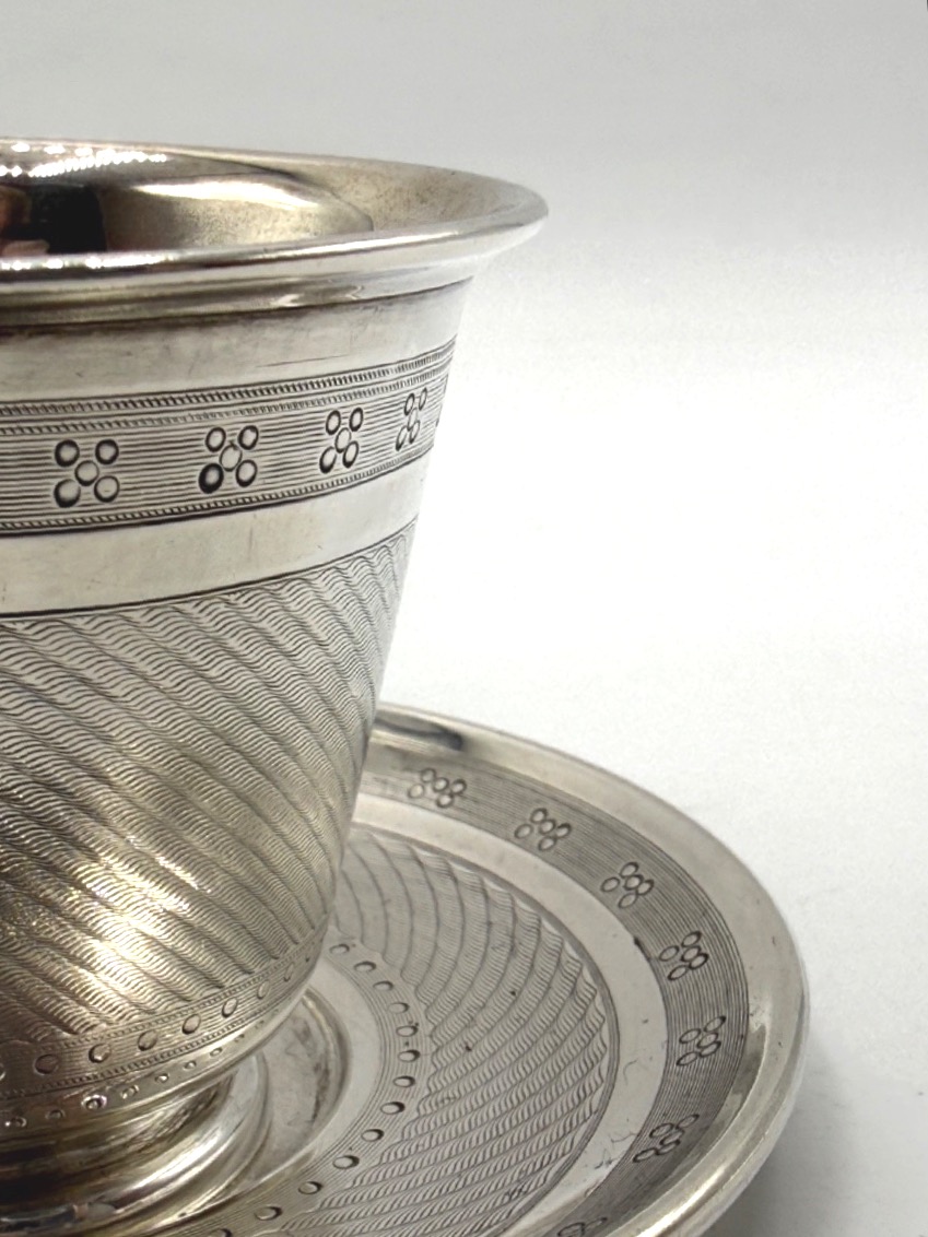 Moka Cup And Saucer In Sterling Silver-photo-4