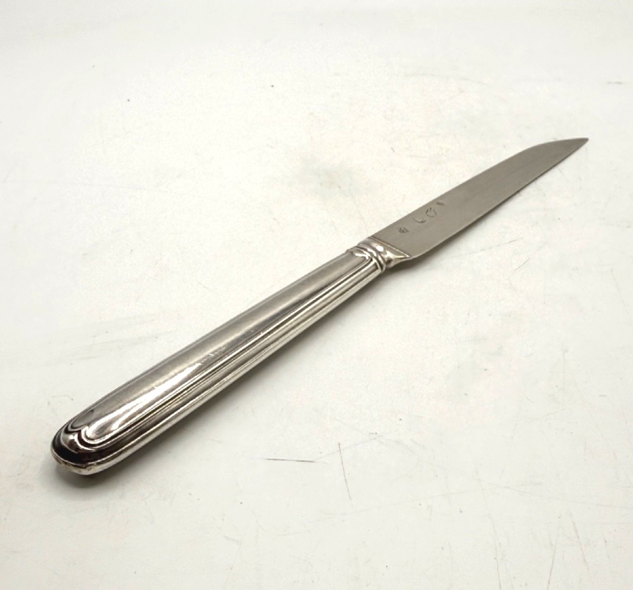 12 Solid Silver Fruit Knives From The 18th Century-photo-5