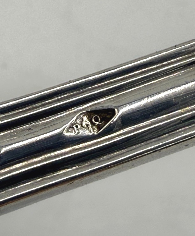 Pair Of Sterling Silver Serving Spoons By Queillé-photo-4