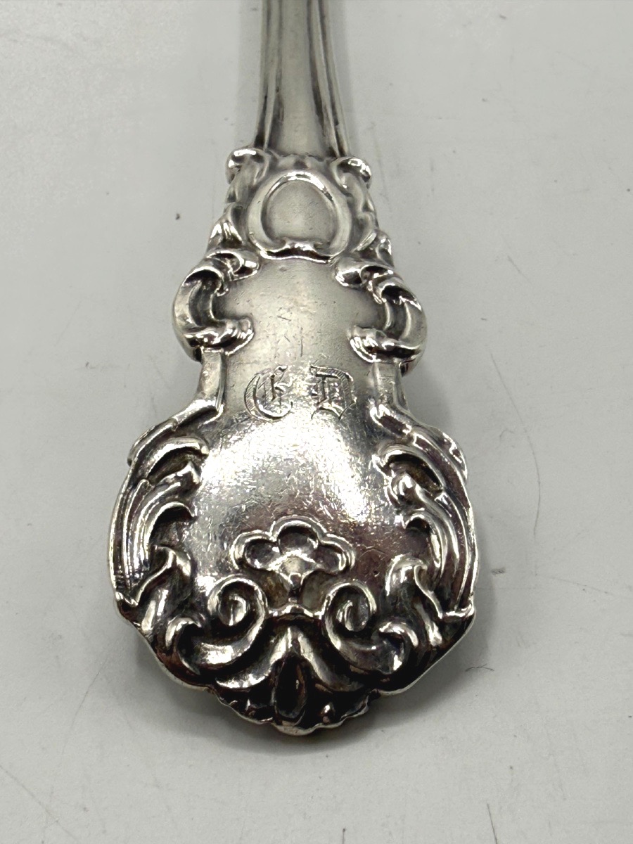 Pair Of Sterling Silver Serving Spoons By Queillé-photo-1