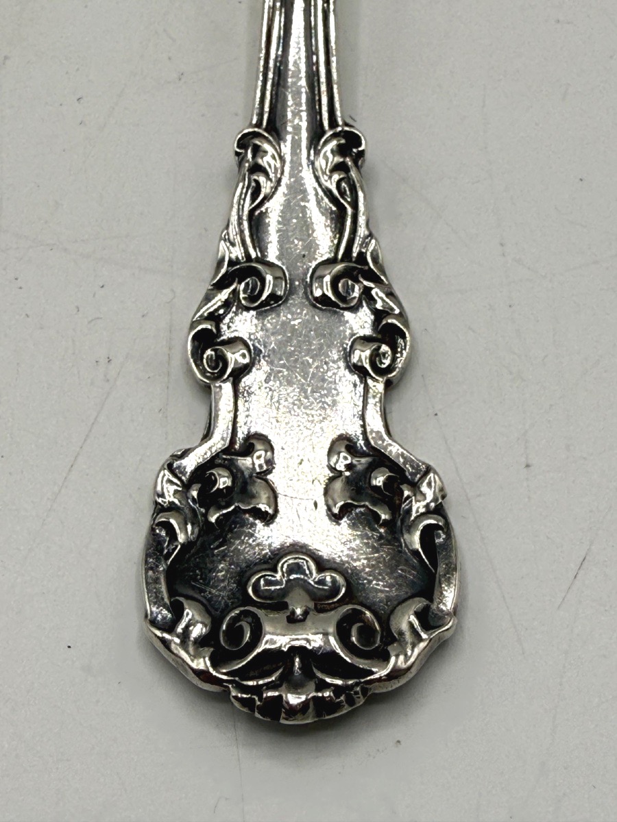 Pair Of Sterling Silver Serving Spoons By Queillé-photo-2