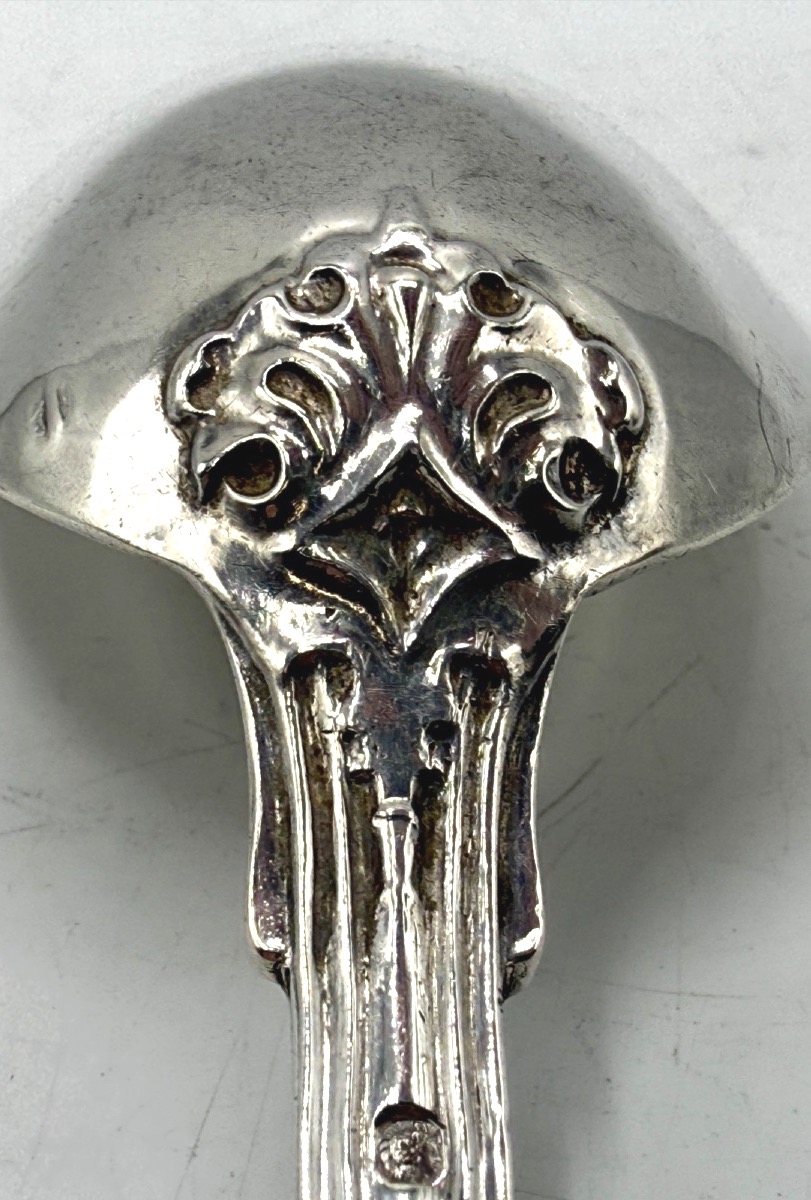Pair Of Sterling Silver Serving Spoons By Queillé-photo-4