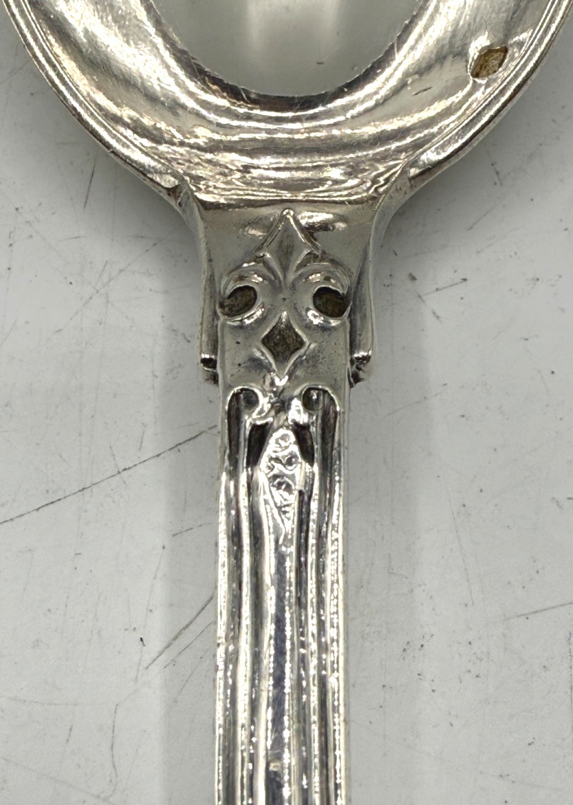 Pair Of Sterling Silver Serving Spoons By Queillé-photo-5