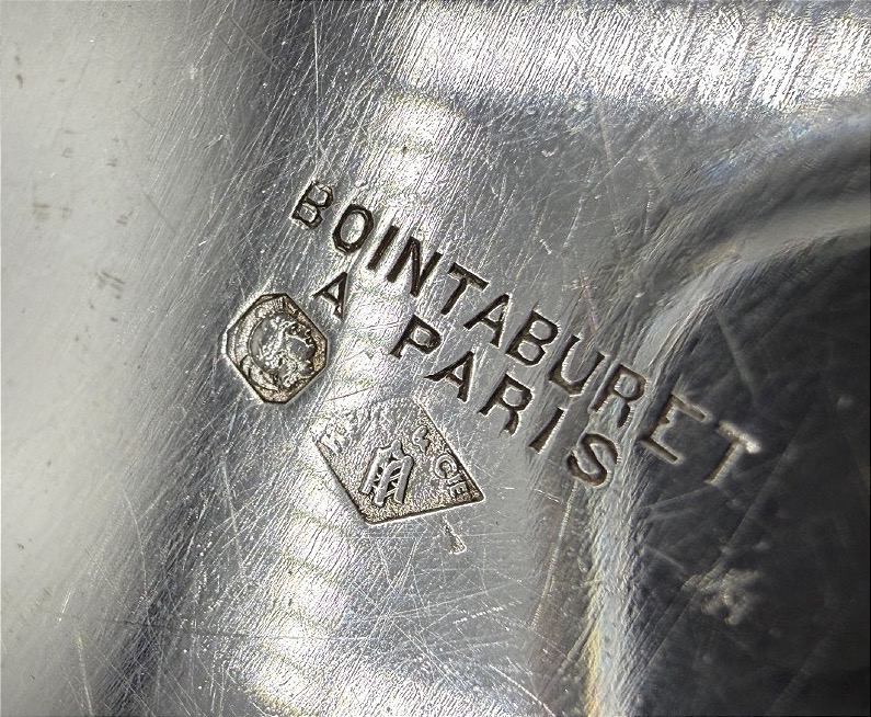 Suite de 4 dessous de bouteille en argent massif par Boin Georges et Henry/Boin Taburet-photo-2