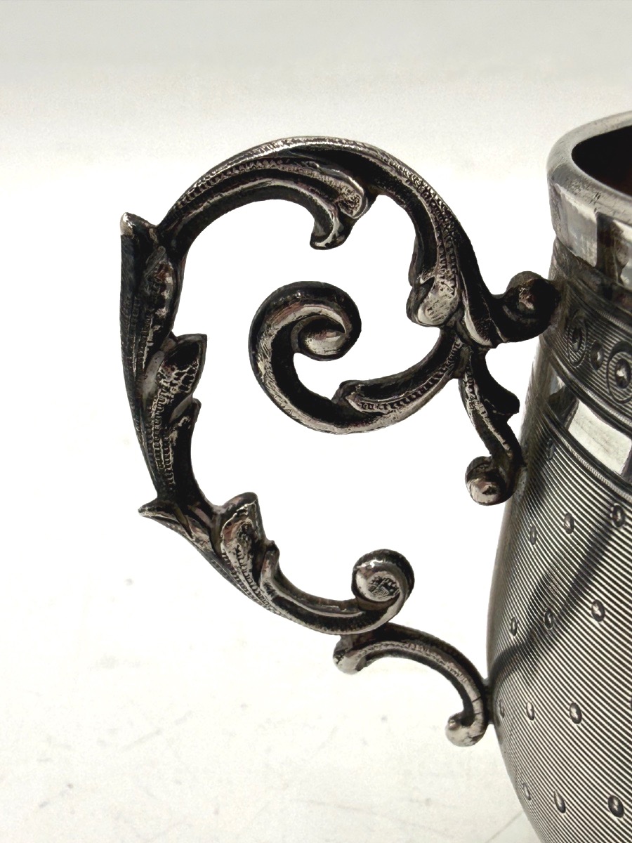 Solid Silver Coffee Cup And Saucer By Hack Et Hourdequin-photo-1