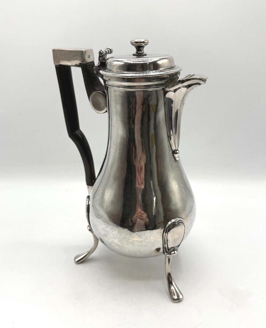 Cafetière tripode 18ème en argent massif-photo-5