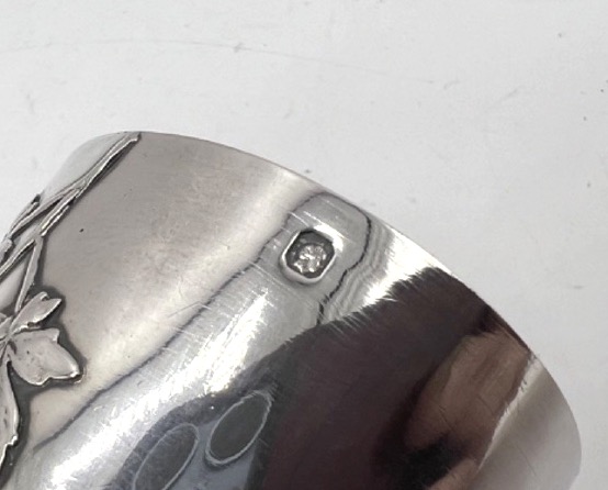 Egg Cup In Art Nouveau Sterling Silver-photo-2