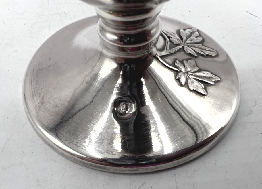 Egg Cup In Art Nouveau Sterling Silver-photo-3