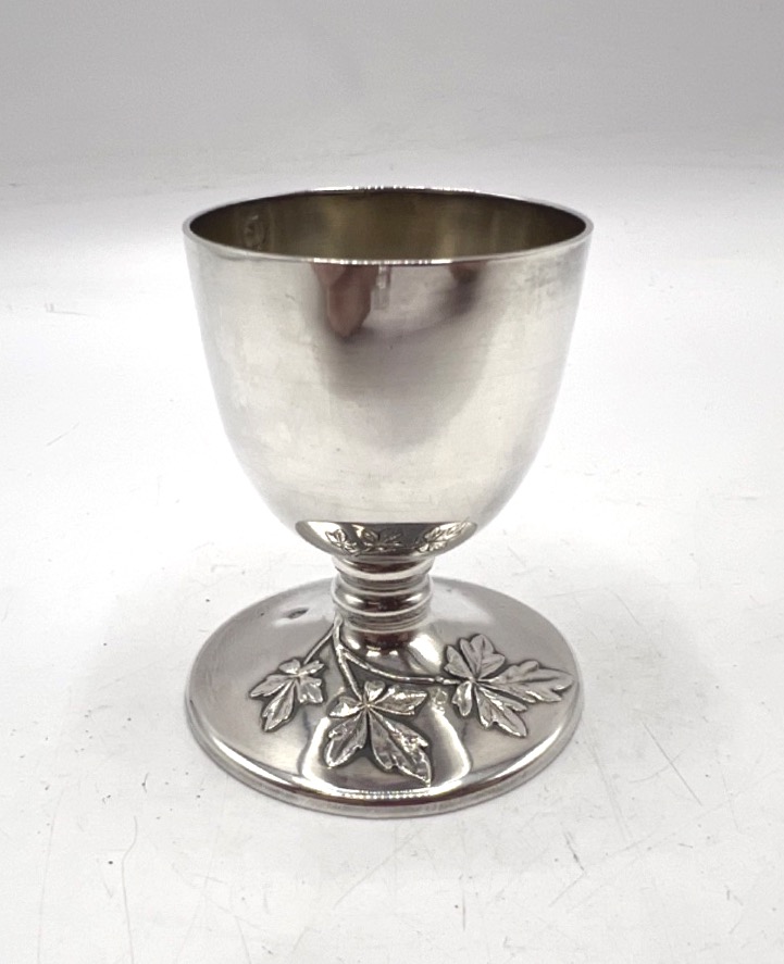 Egg Cup In Art Nouveau Sterling Silver-photo-1