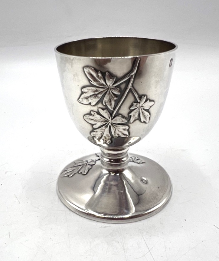 Egg Cup In Art Nouveau Sterling Silver