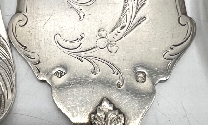 4-piece Solid Silver Appetizer Or Petit Four Set By Maillard-photo-2