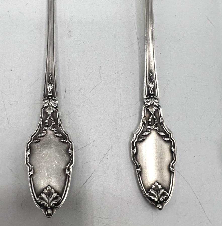 4-piece Solid Silver Appetizer Or Petit Four Set By Maillard-photo-1