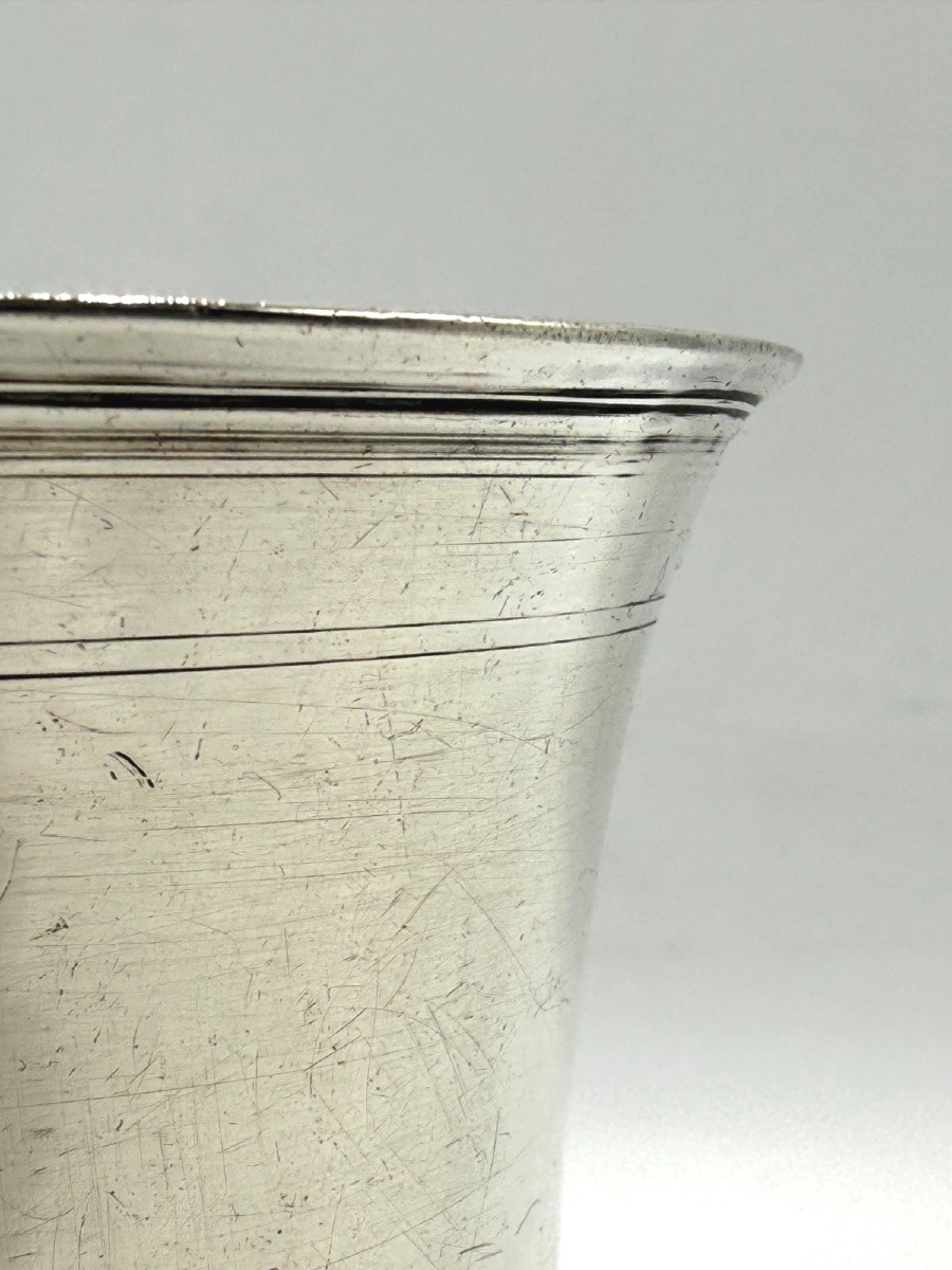 Timbale en argent massif époque 18ème, Paris 1760-photo-2