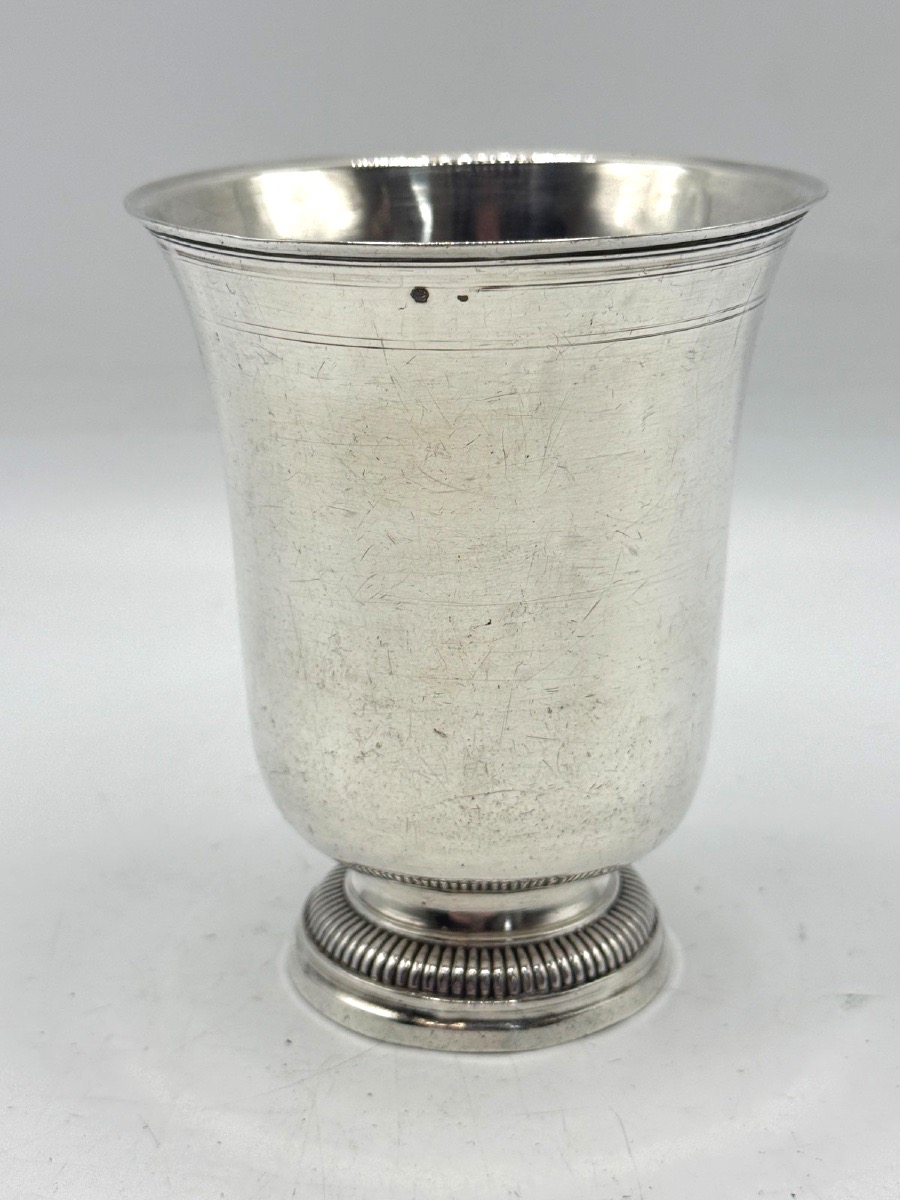 Timbale en argent massif époque 18ème, Paris 1760-photo-5