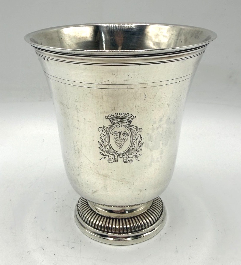 18th-century Solid Silver Timbale, Paris, 1753