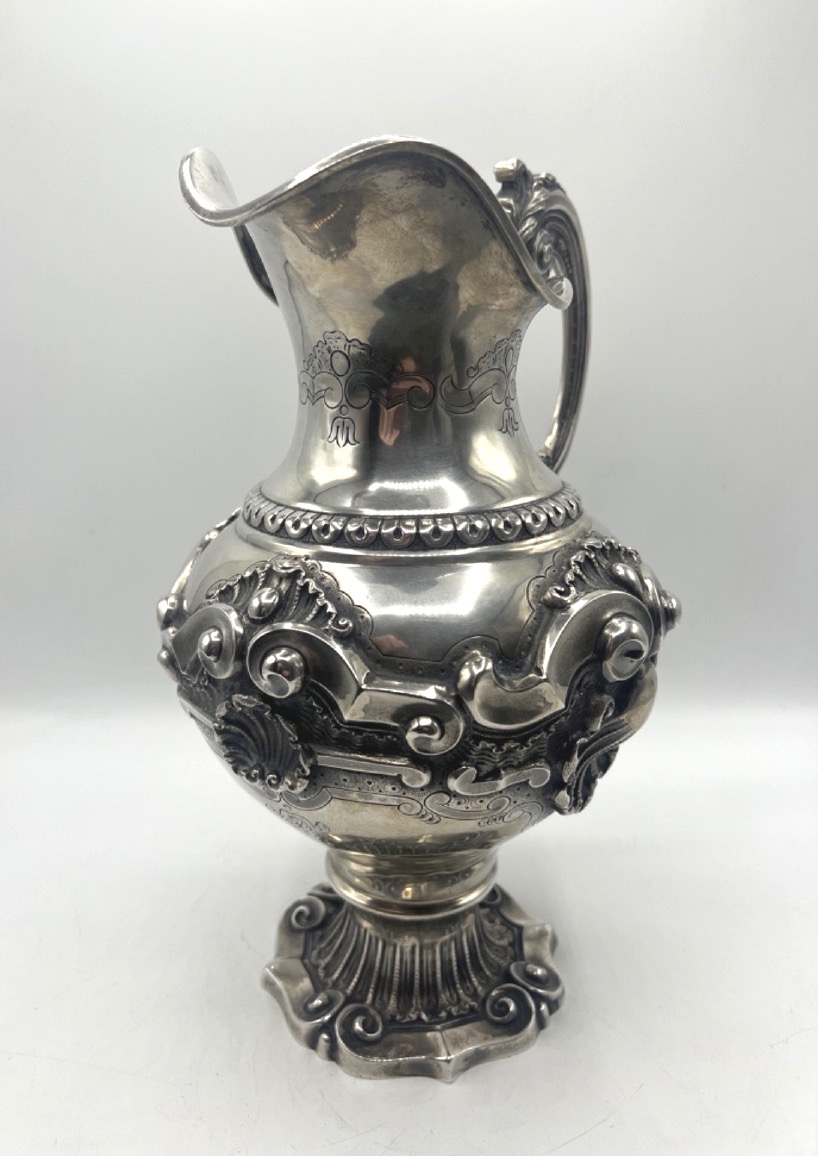 Solid Silver Pitcher With Elaborate Decoration-photo-3