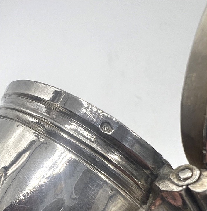 Chocolatière tripode en Argent Massif, époque 18ème, Paris 1776-photo-4