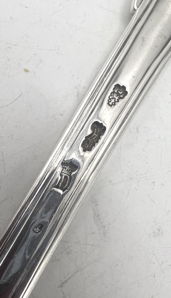 Cuillère à ragout en argent massif époque 18ème, Paris 1767-photo-1