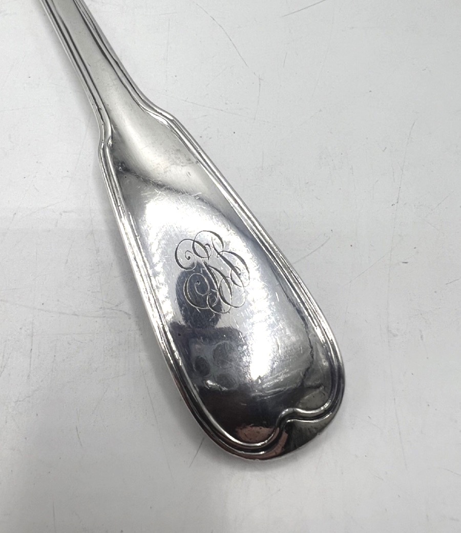 Cuillère à ragout en argent massif époque 18ème, Paris 1767-photo-2