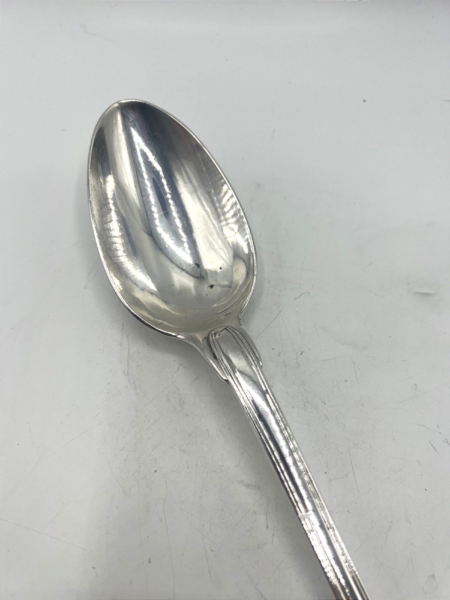 Cuillère à ragout en argent massif époque 18ème, Paris 1767-photo-4