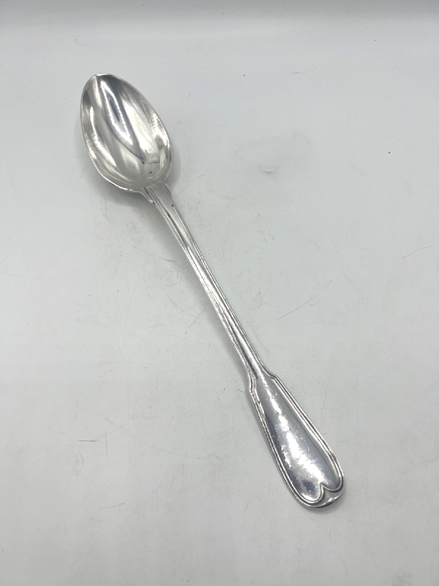 Cuillère à ragout en argent massif époque 18ème, Paris 1767