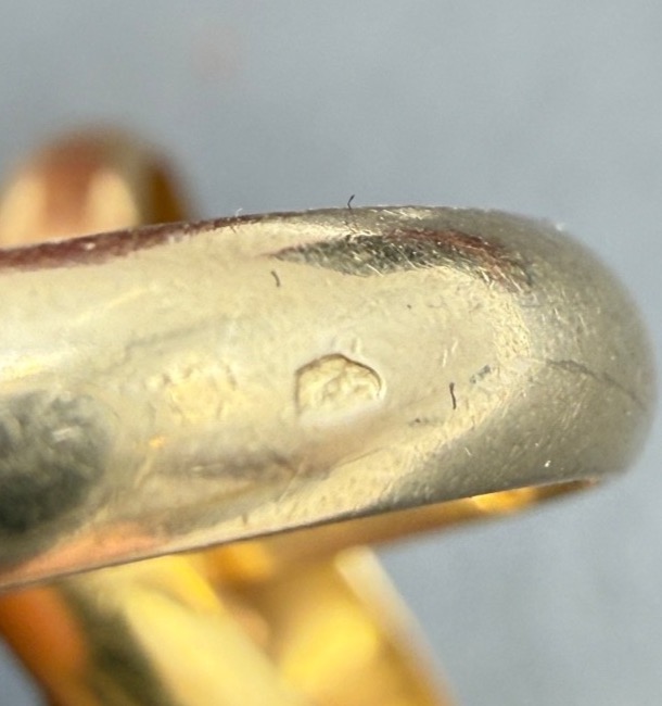 Trinity Ring By Cartier In 18-karat Yellow, Rose, And Gray Gold-photo-3
