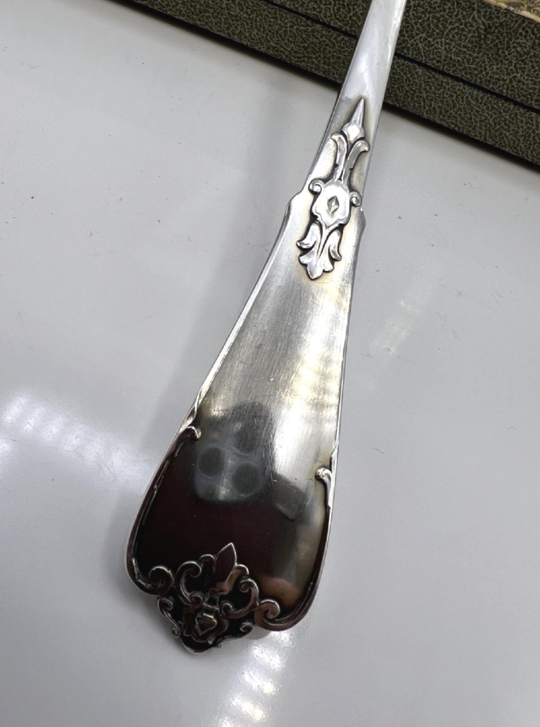 Art Nouveau-style Solid Silver And Vermeil Pie Server-photo-3